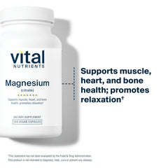 Vital Nutrients etiqueta con información nutricional y certificaciones visibles