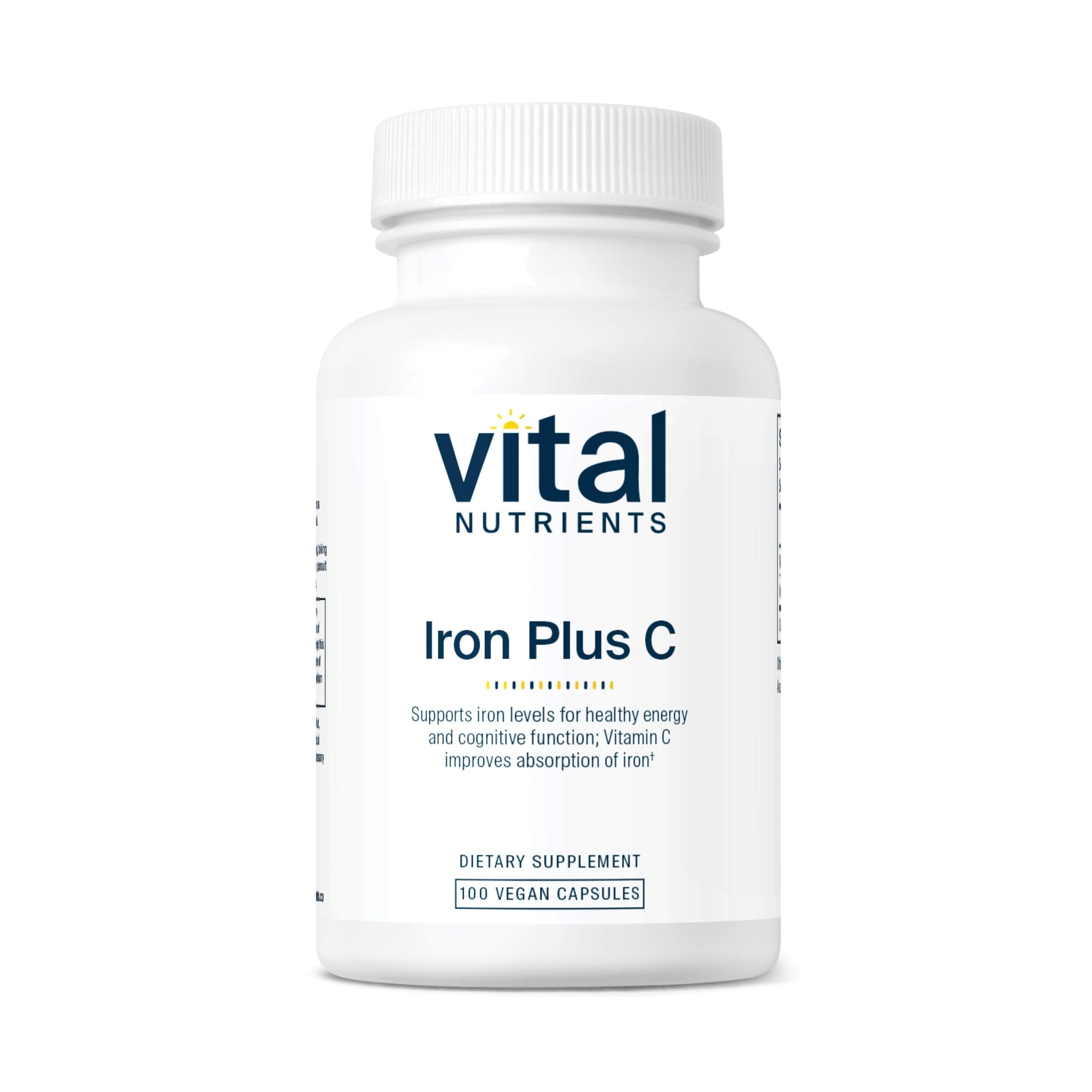 Vital Nutrients frasco delante mostrando diseño y cantidad