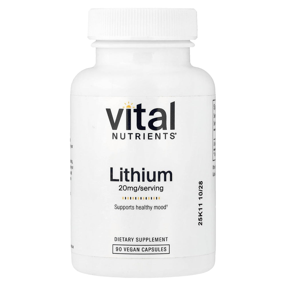 Vital Nutrients frasco frontal con etiqueta clara y beneficios visibles