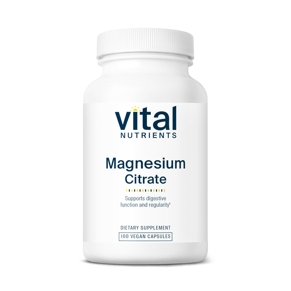 Vital Nutrients frasco frontal con cápsulas, muestra presentación y pureza
