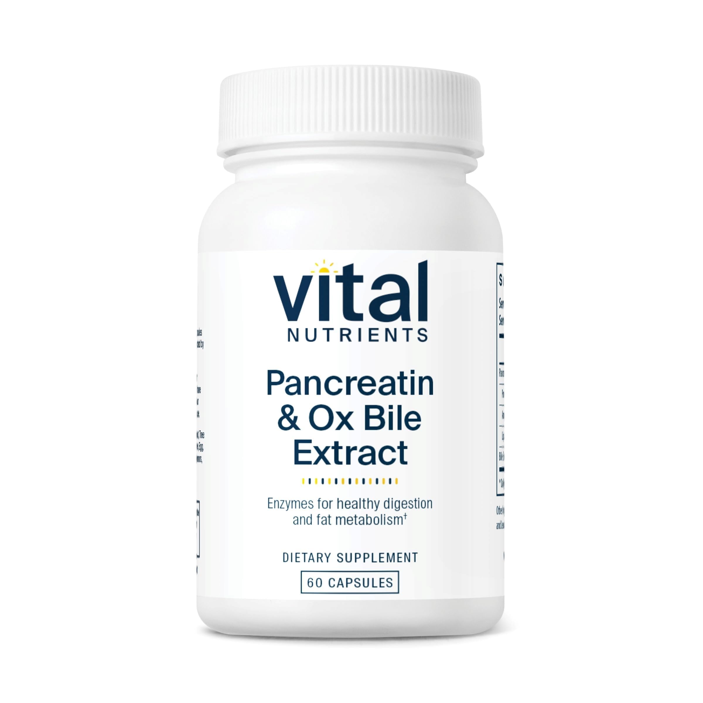Vital Nutrients frente del empaque mostrando etiqueta clara y beneficio digestivo