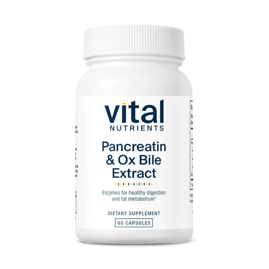 Vital Nutrients frente del empaque mostrando etiqueta clara y beneficio digestivo