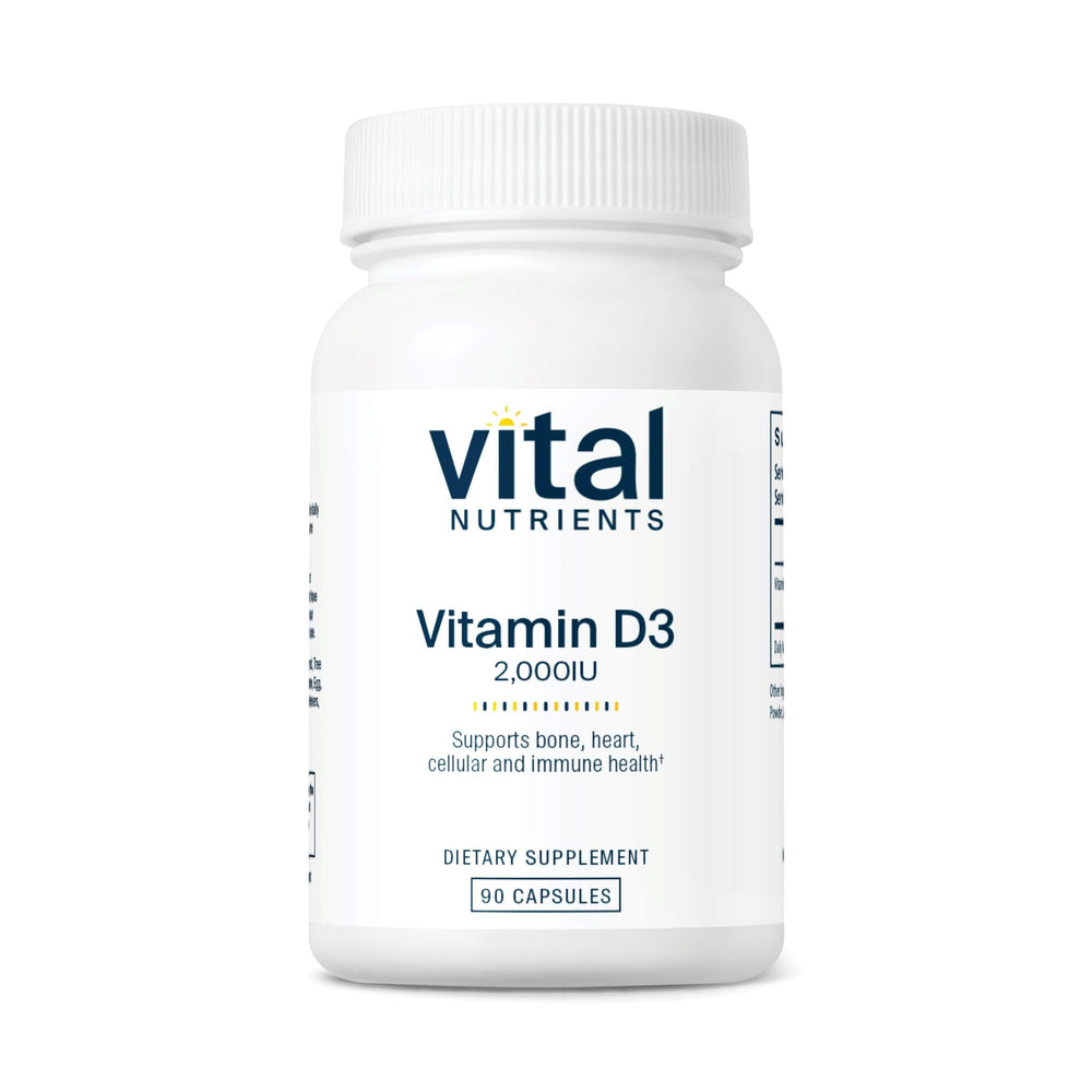 Vital Nutrients frente del empaque mostrando 90 cápsulas y beneficios