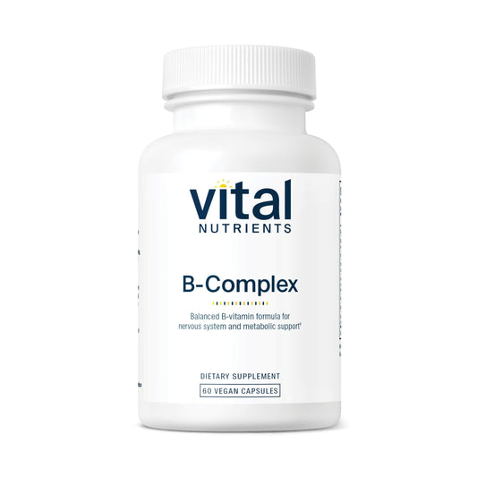Vital Nutrients frasco frontal con etiqueta clara y beneficios visibles