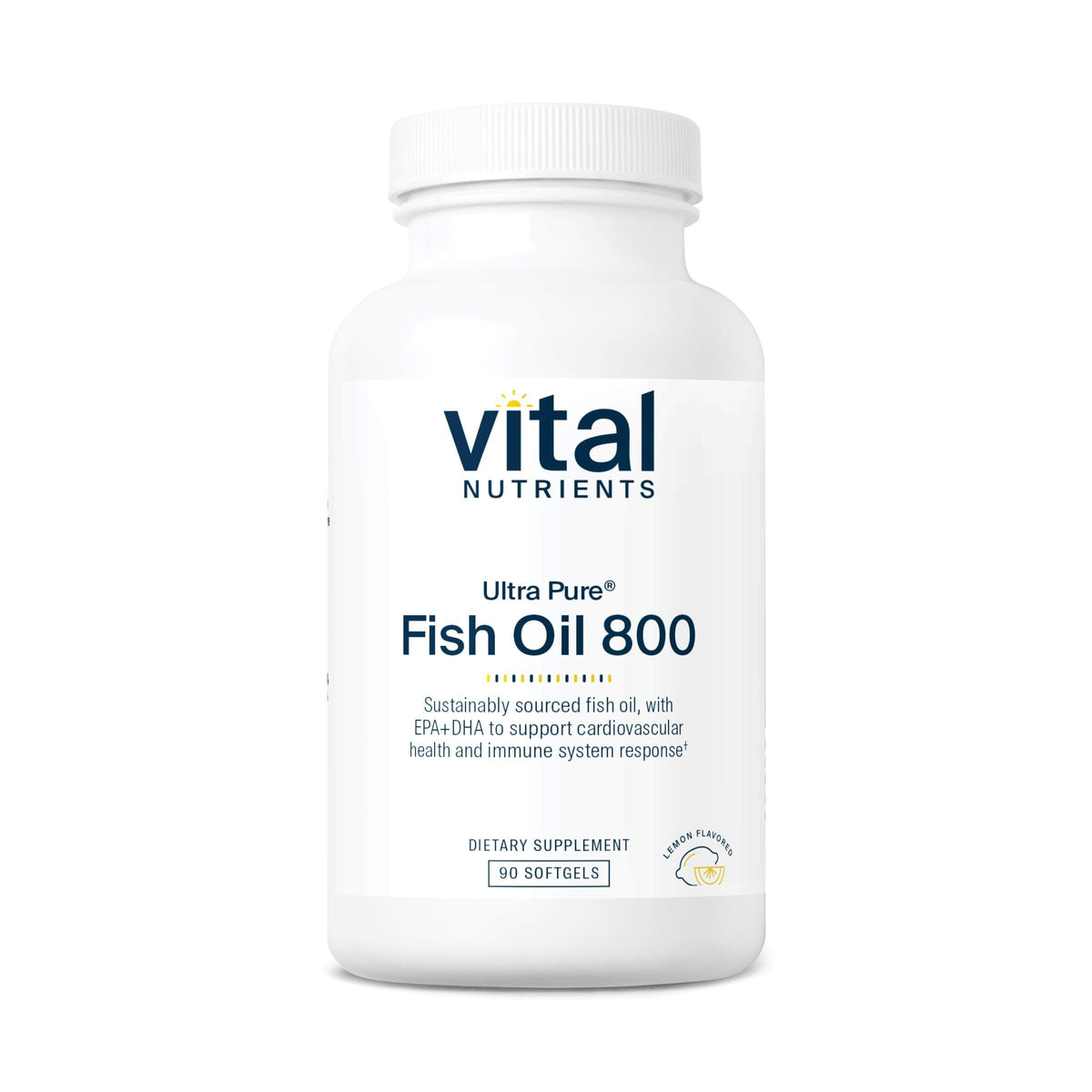 Vital Nutrients envase frontal mostrando nombre y cantidad, transmite confianza