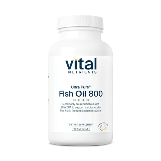 Vital Nutrients envase frontal mostrando nombre y cantidad, transmite confianza