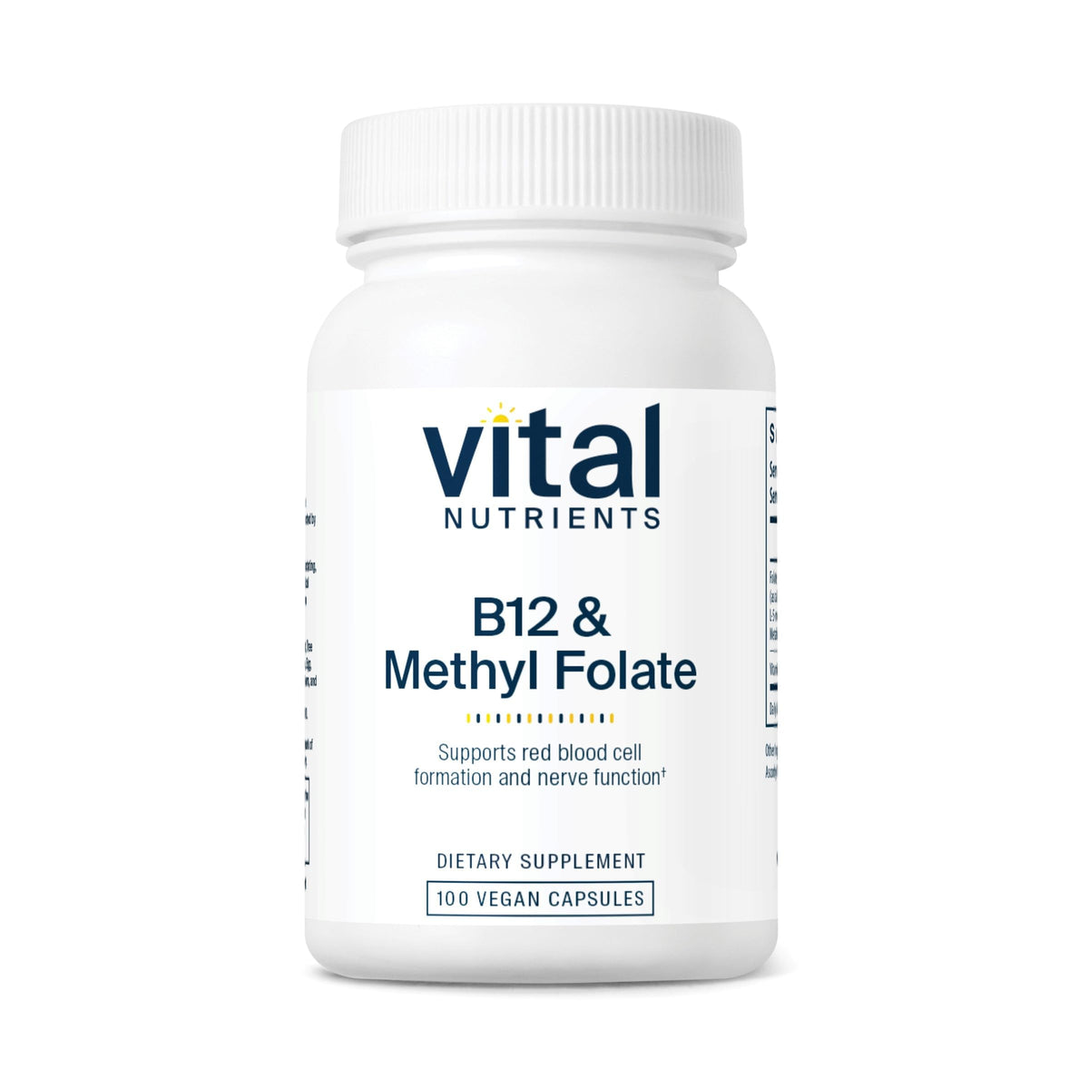 Vital Nutrients frente del envase mostrando etiqueta y beneficios visibles