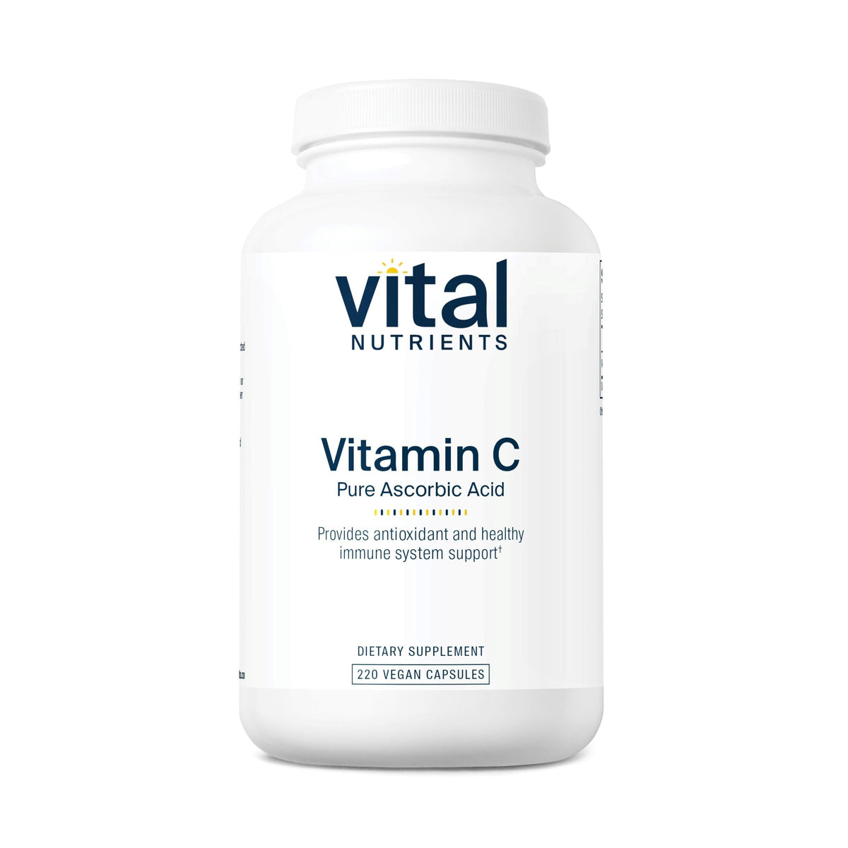 Vital Nutrients envase frontal mostrando 220 cápsulas y pureza