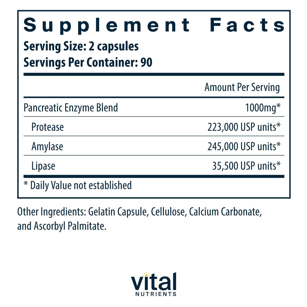 Vital Nutrients primer plano de cápsula que evidencia textura pura