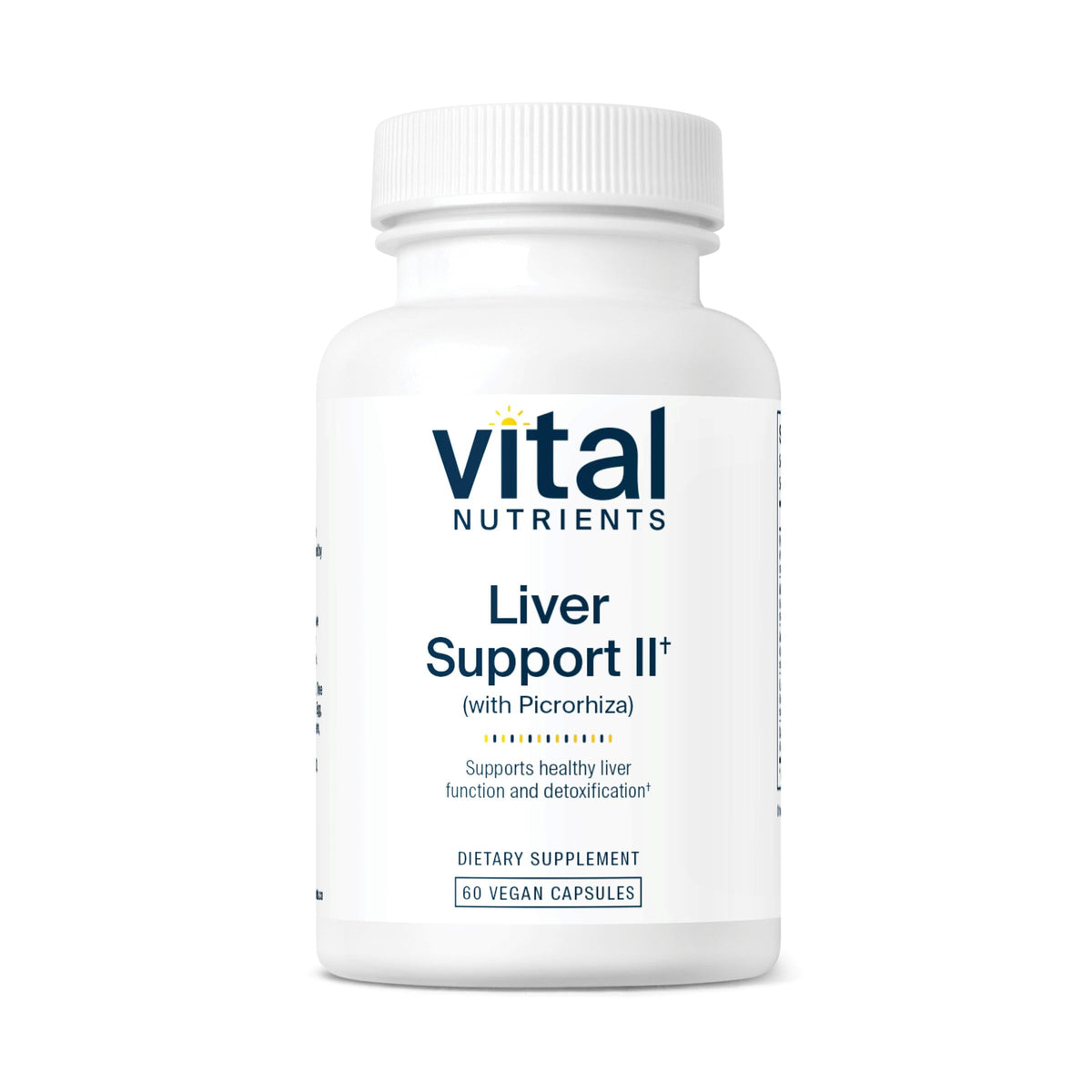 Vital Nutrients Liver Support II bottle with capsules for daily liver support