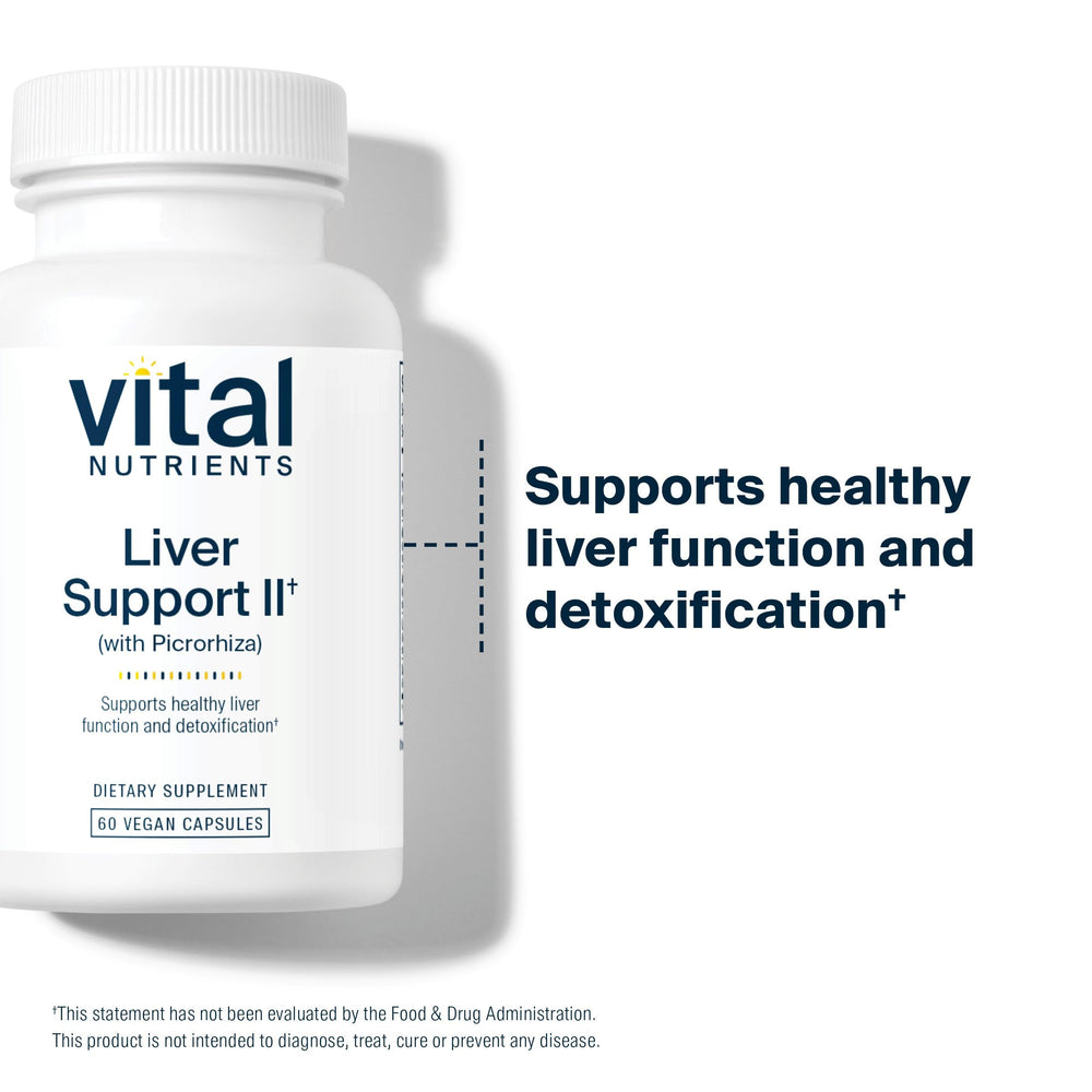 Vital Nutrients Liver Support II on a kitchen scene suggesting daily use