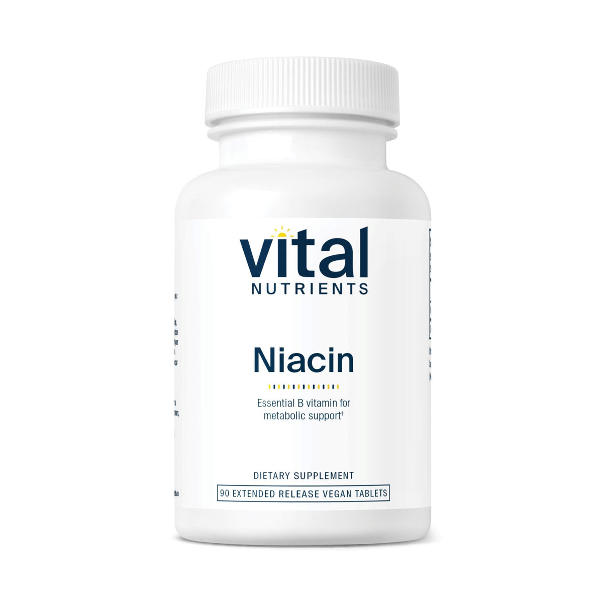 Vital Nutrients botella frontal mostrando etiqueta y cantidad, confianza de marca