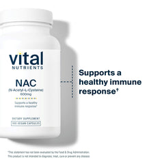 Vital Nutrients primer plano de cápsula resaltando pureza