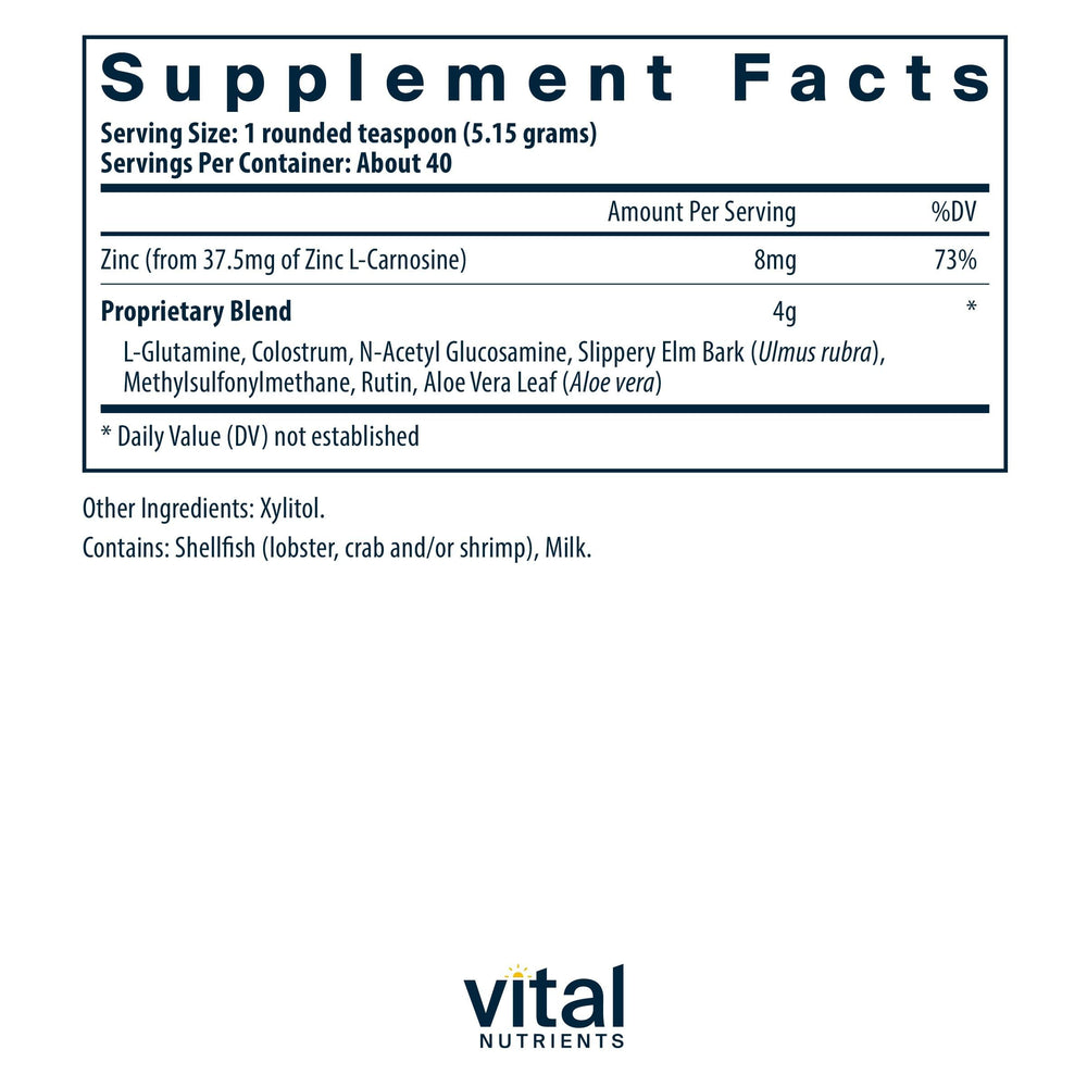 Vital Nutrients polvo textura cercana que destaca pureza