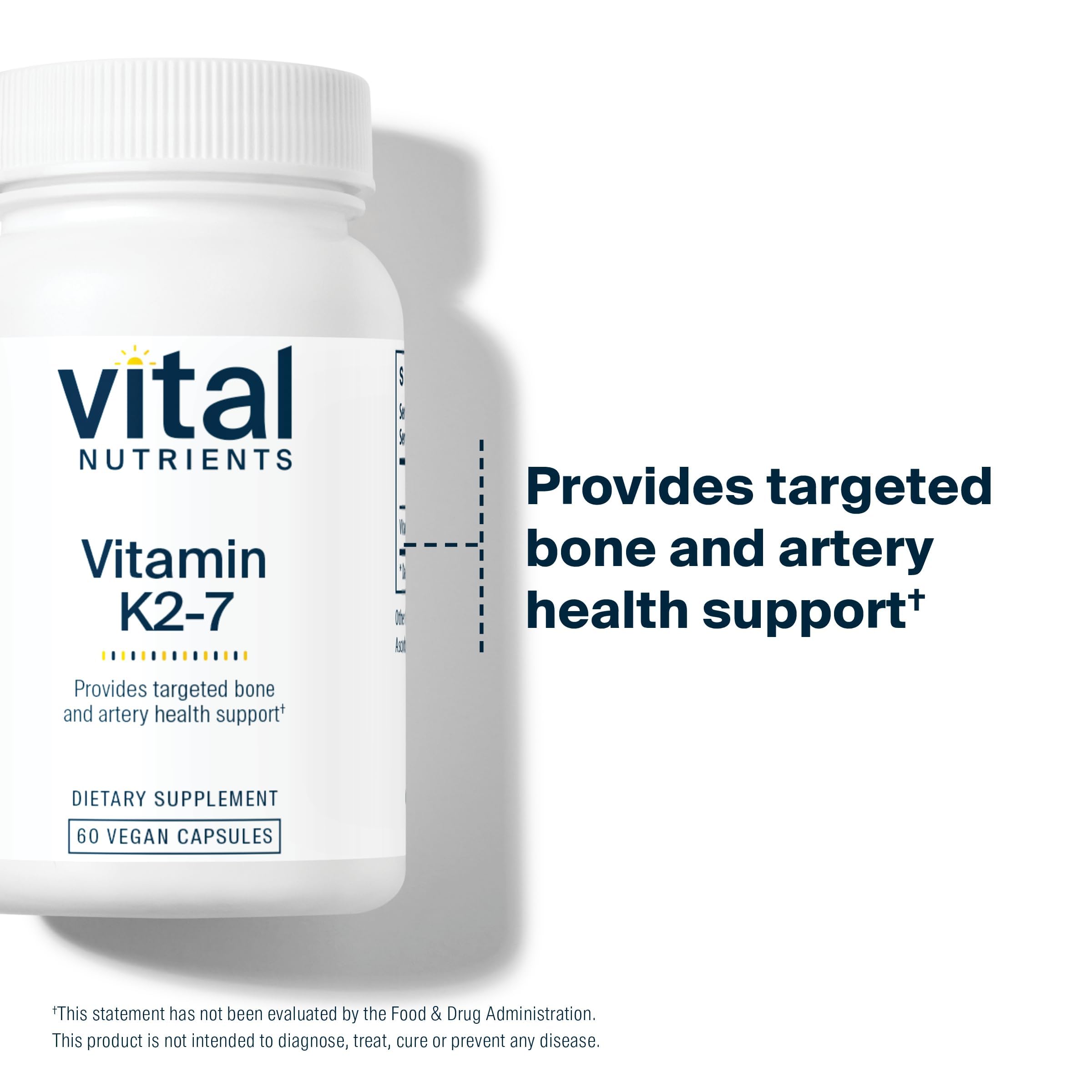 Vital Nutrients producto junto a alimentos vegetales para contexto dietético