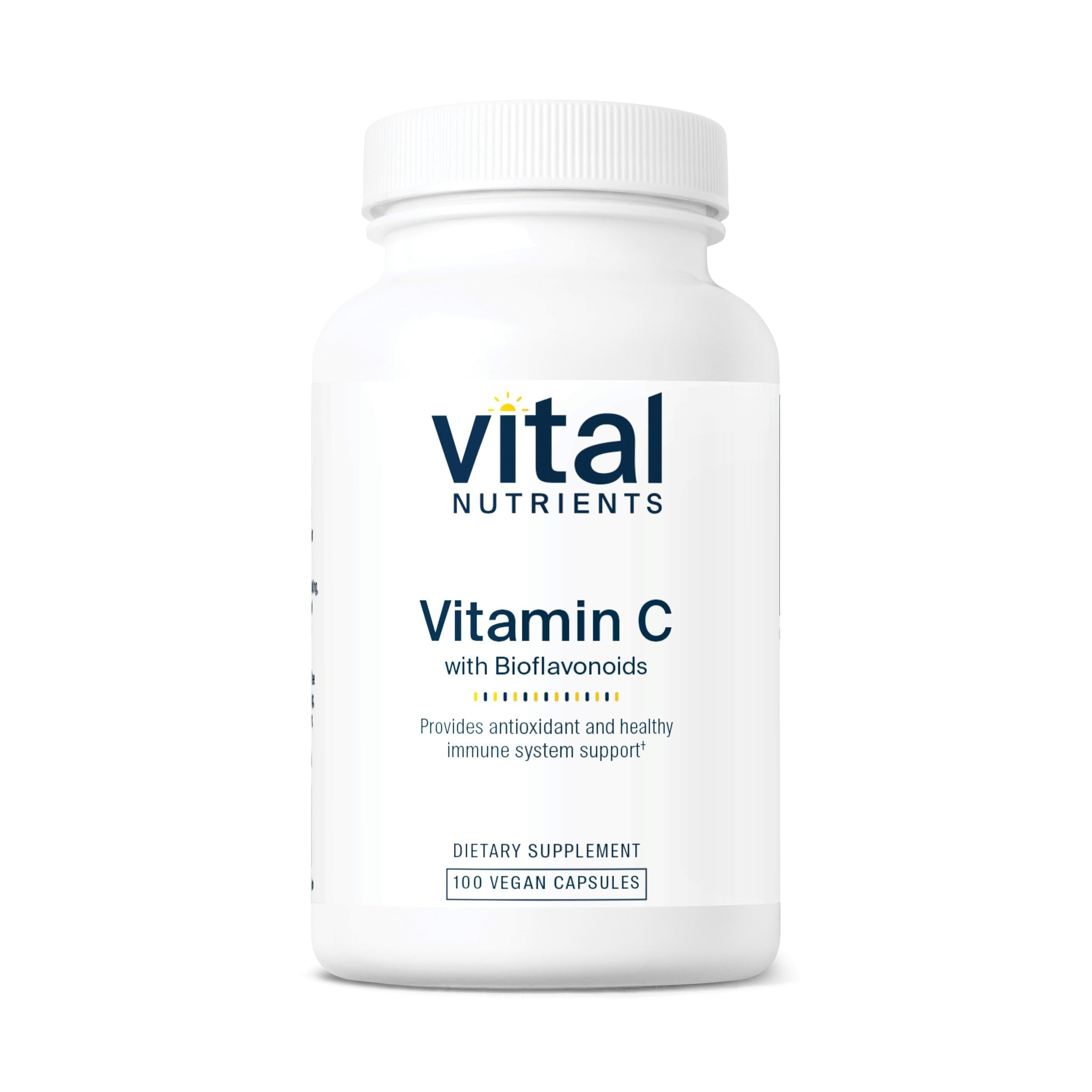Vital Nutrients frasco frontal mostrando la marca y claridad del envase, beneficio confianza