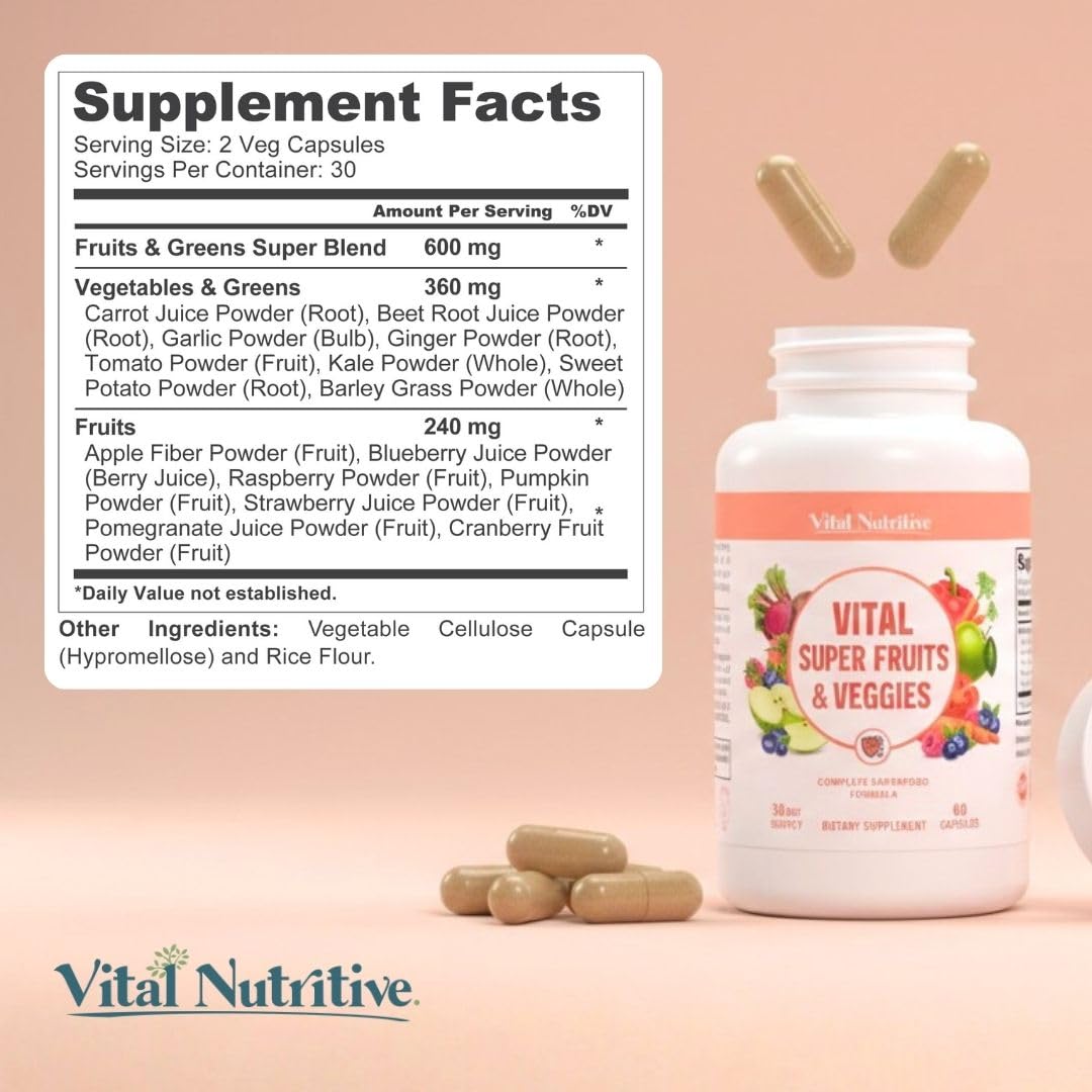 VITAL NUTRITIVE envase abierto mostrando cápsulas listas para uso cotidiano