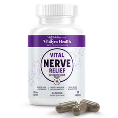 VITAL NUTRITIVE frente del producto mostrando diseño y beneficio de apoyo nervioso