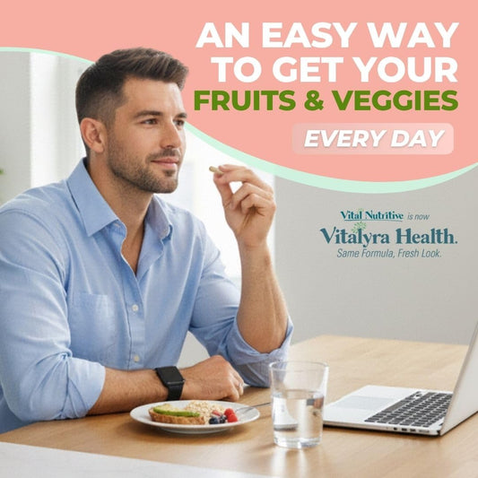 VITAL NUTRITIVE primer plano de ingredientes vegetales y superalimentos energizantes