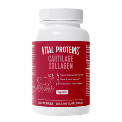 Vital Proteins envase frontal mostrando colágeno tipo II y beneficios