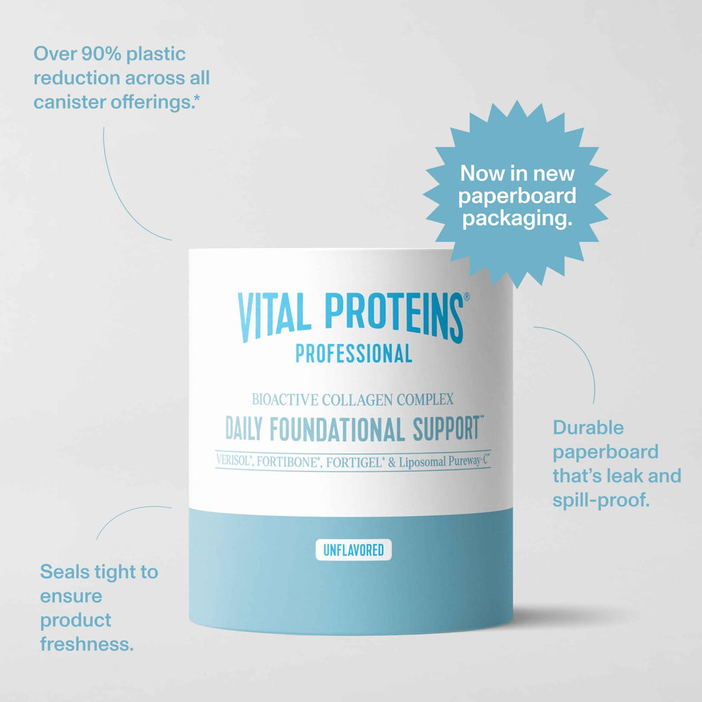 Vital Proteins tapadera cerrada destacando conservación y frescura