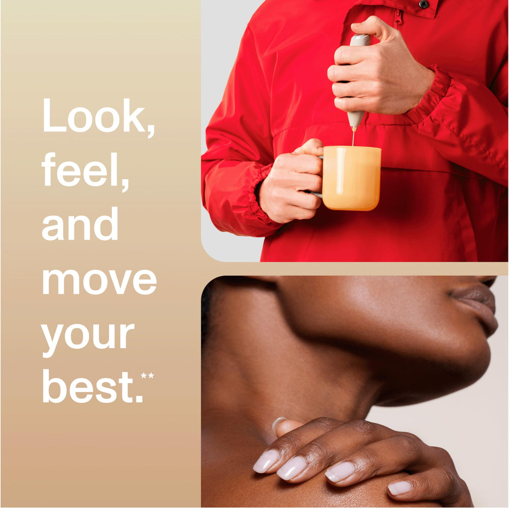 Vital Proteins frasco en mano para comparar tamaño y porciones disponibles