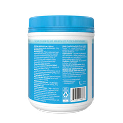 Vital Proteins frasco junto a objetos para comparar tamaño y rendimiento