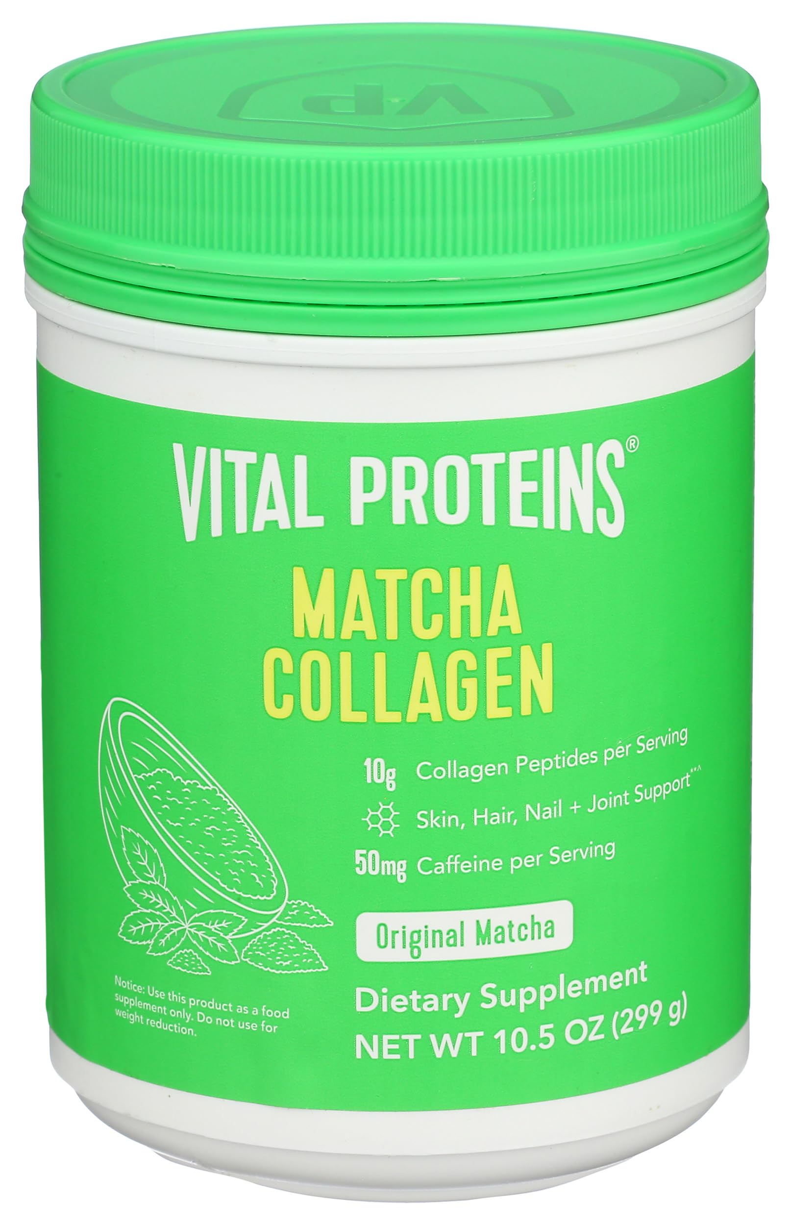 Cucharada con Vital Proteins Matcha Collagen, dosis práctica para batidos