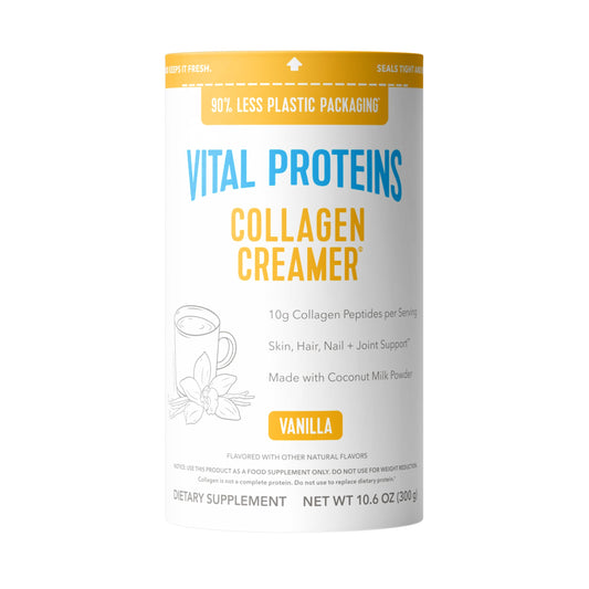 Vital Proteins envase delantero vainilla, presentación clara y beneficios prácticos
