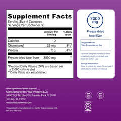 Vital Proteins etiqueta nutricional destacando vitamina B12 concentrada