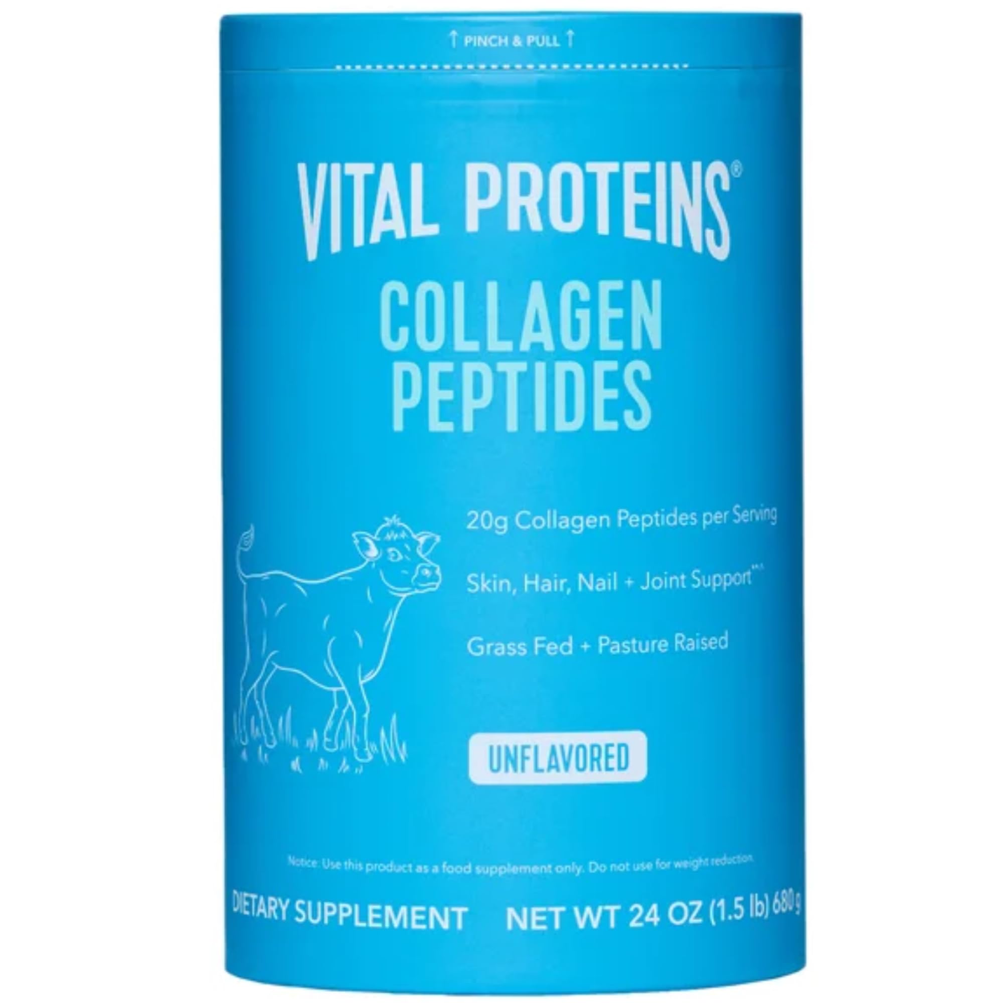 Vital Proteins envase frontal, presentación clara y uso diario