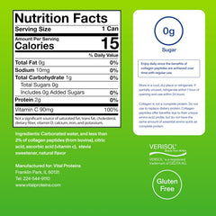 Vital Proteins lata en mano para comparar tamaño y portabilidad práctica