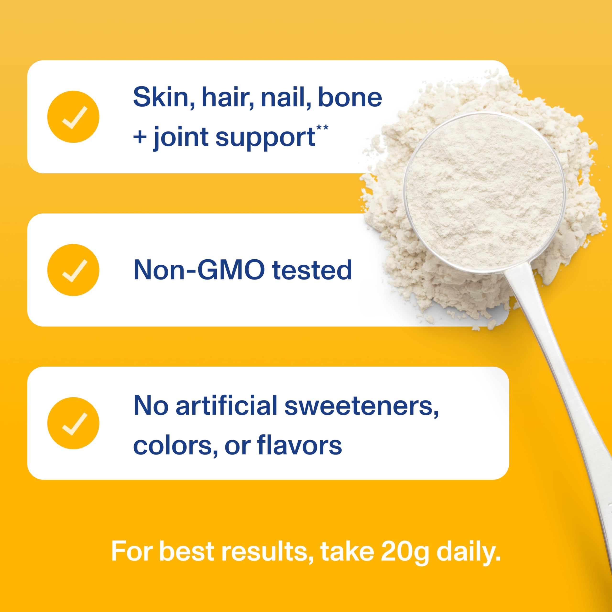 Vital Proteins polvo en cuchara, porción de 10 g para añadir proteína