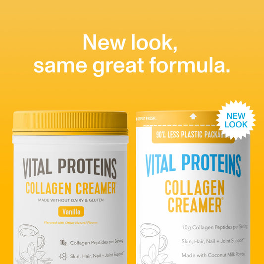 Vital Proteins polvo mezclado en taza, añade cremosidad al café rápidamente
