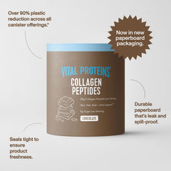 Vital Proteins primer plano del polvo fino y su textura fácil de disolver