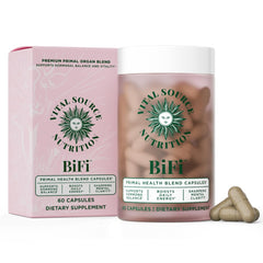 Vital Source Nutrition frasco frontal mostrando BiFi y conveniencia
