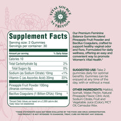 Vital Source Nutrition frasco junto a una regla para comparar tamaño y porciones