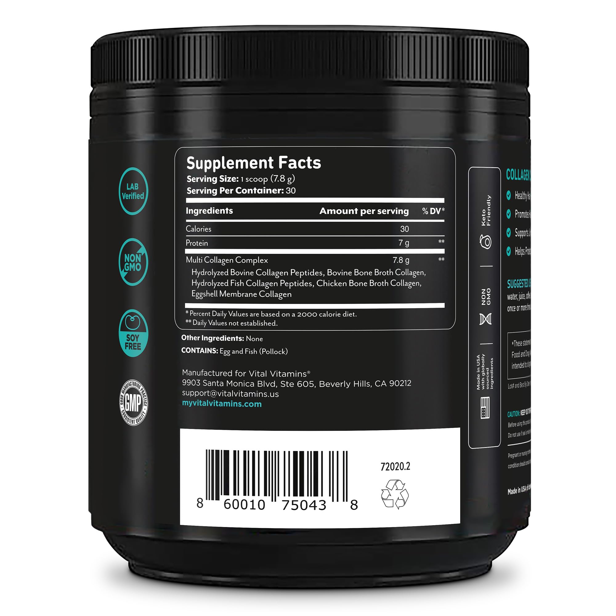 Vital Vitamins envase en mesa de cocina para estilo de vida saludable