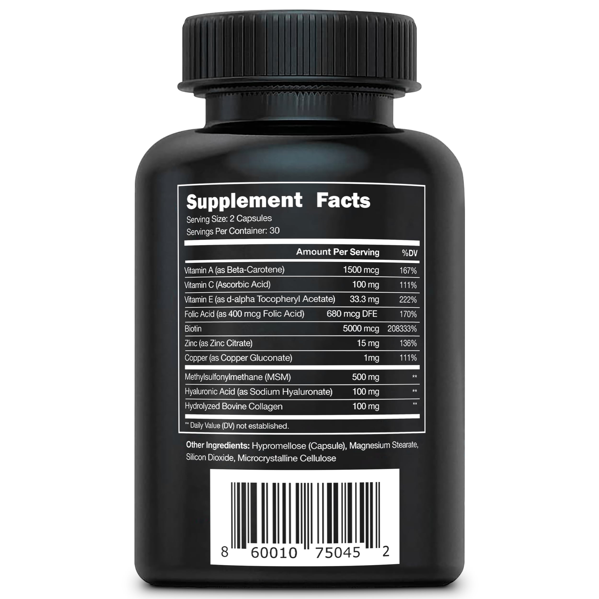 Vital Vitamins botella en baño para mostrar uso en rutina diaria