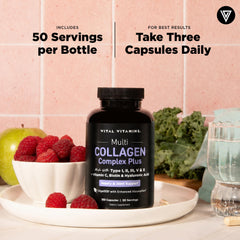 Vital Vitamins comparación de tamaño para referencia práctica