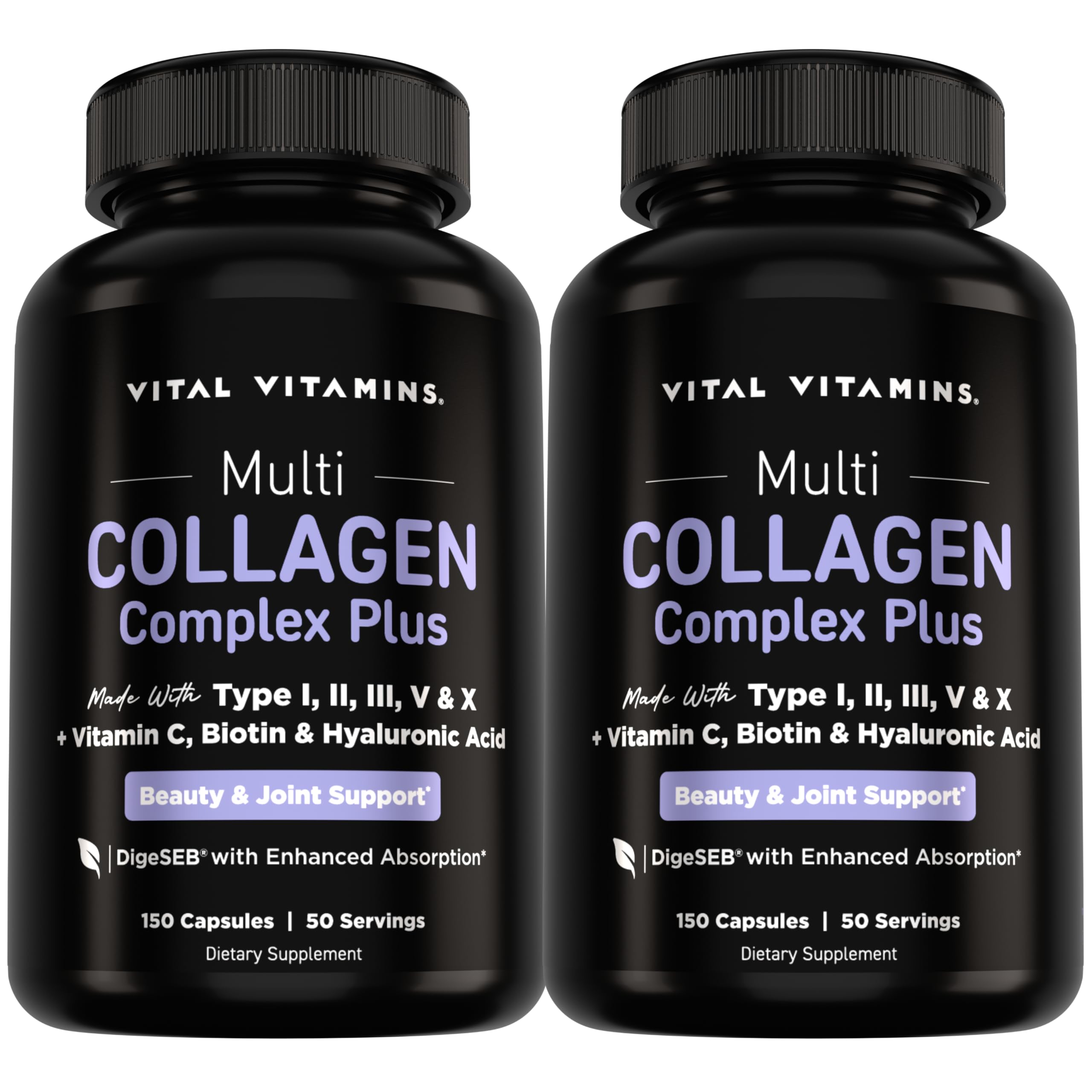Vital Vitamins frente del envase mostrando el producto y beneficios
