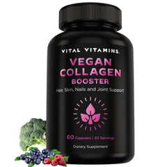 Vital Vitamins frente del envase mostrando diseño y beneficios