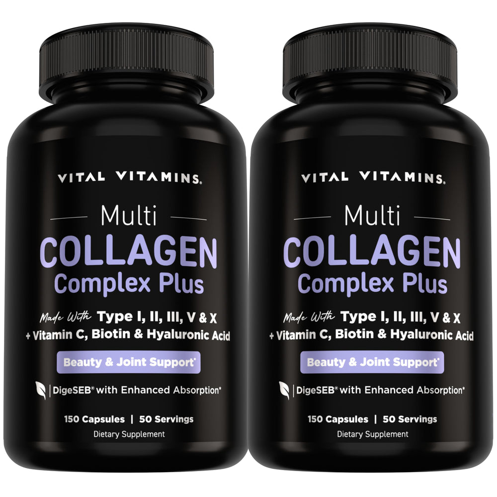 Vital Vitamins frente del envase mostrando el producto y beneficios