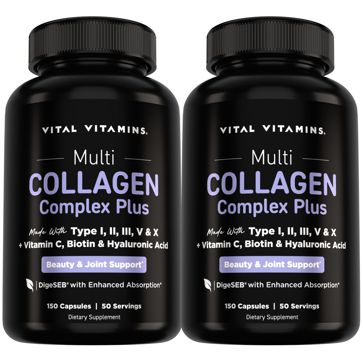Vital Vitamins frente del envase mostrando el producto y beneficios