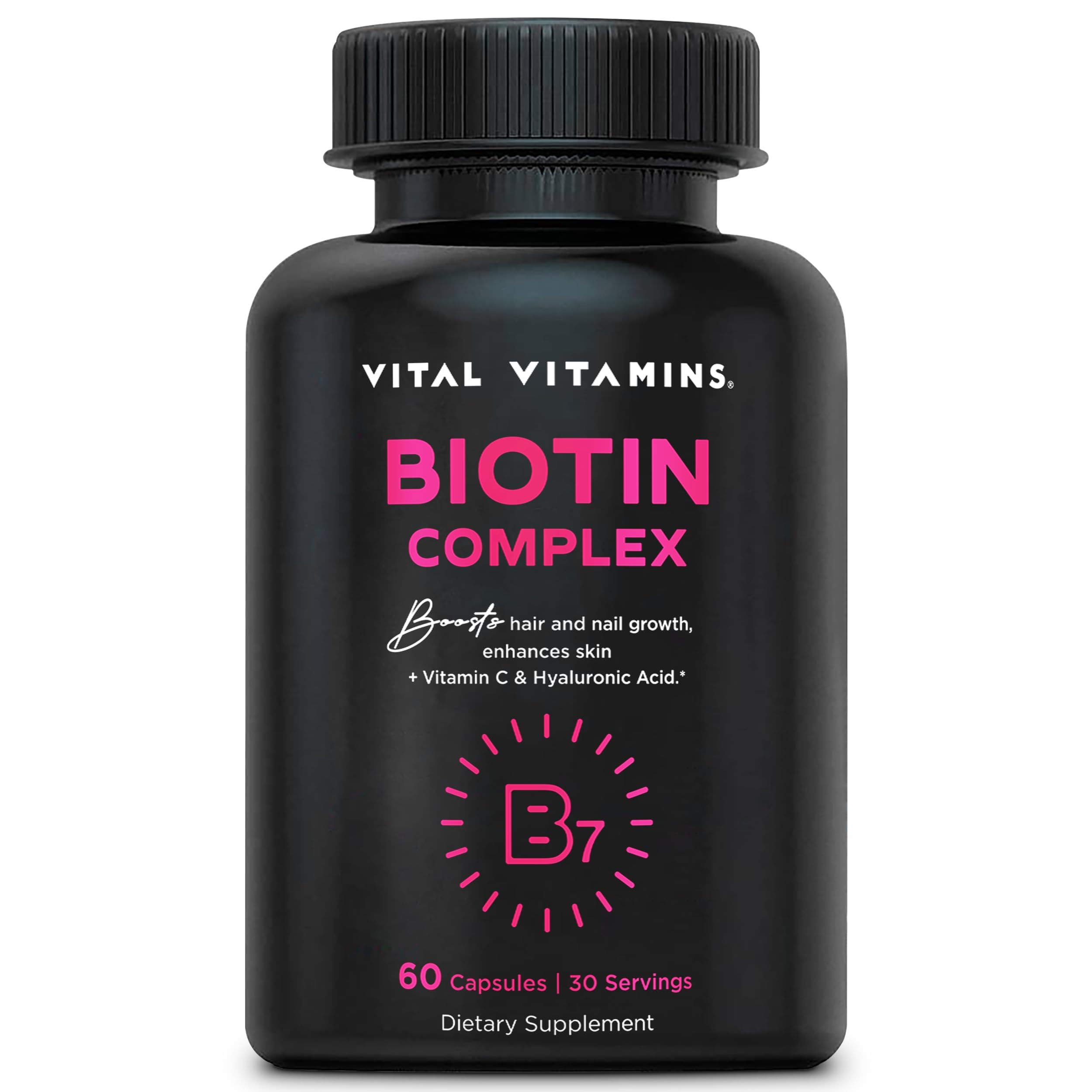 Vital Vitamins empaque frontal mostrando la marca y beneficios