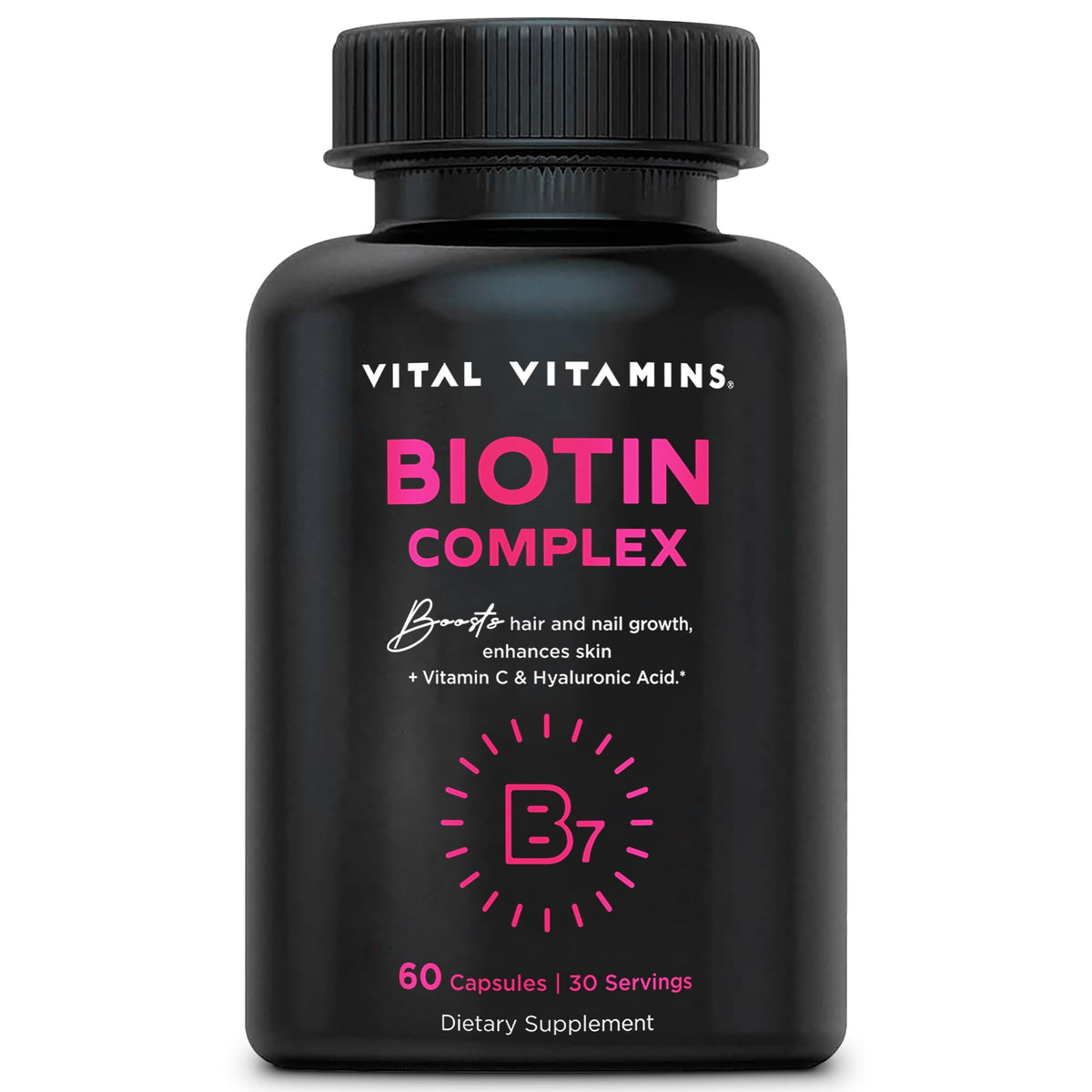 Vital Vitamins empaque frontal mostrando la marca y beneficios