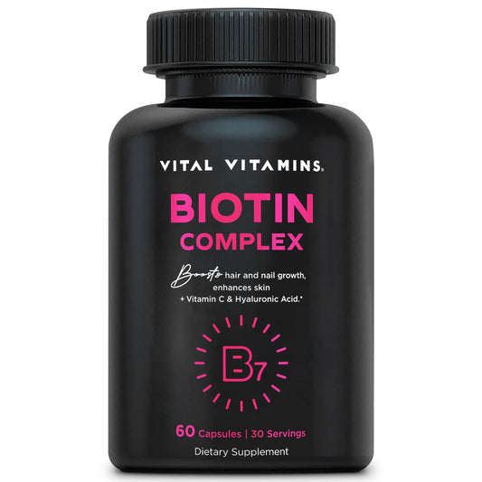 Vital Vitamins empaque frontal mostrando la marca y beneficios