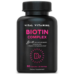 Vital Vitamins empaque frontal mostrando la marca y beneficios