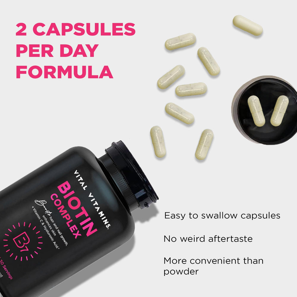 Vital Vitamins representación gráfica de ingredientes clave juntos