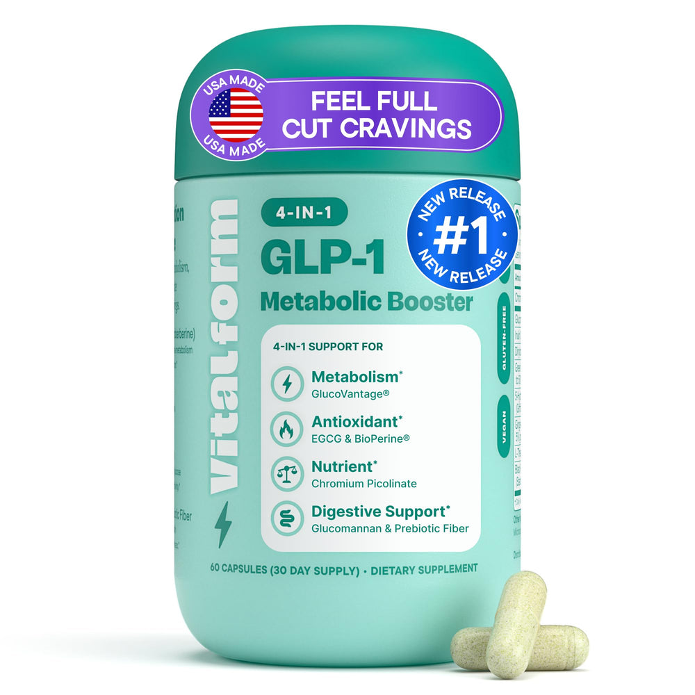 VitalForm frontal del empaque GLP-1 mostrando confianza y calidad